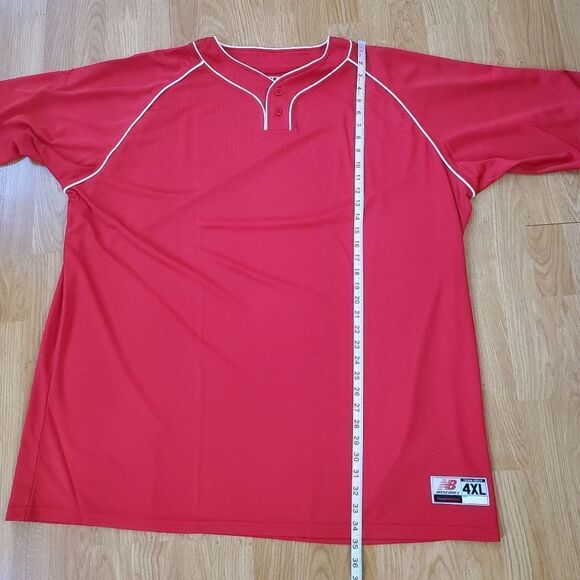 New Balance 2 Button Baseball Jersey sz 4XL - Picture 8 of 13
